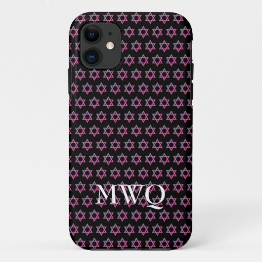  Paars Roze | Monogram | STAR VAN DAVID Otte Case-Mate iPhone Case (Achterkant)