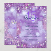 Paars-roze Ocean Sky Birthday Partij Kaart (Voorkant / Achterkant)