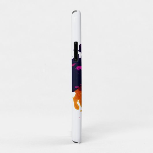 Paars roze rood nisplak monogram Case-Mate iPhone case (Achterkant/rechts)