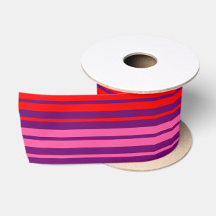 Paars Roze Rood Verticaal Strepen Design   Lint