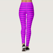 Paars roze strippatroon leggings (Achterkant)