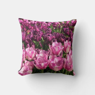 Paars & Roze Tulip Garden Bed, Oregon Kussen