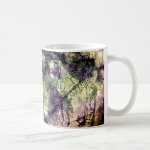 Paars roze zwarte kleurrijke abstracte grunge koffiemok