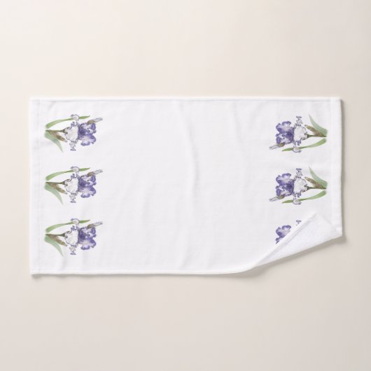 Paars Ruffled Iris Bad Handdoek (Handdoek)