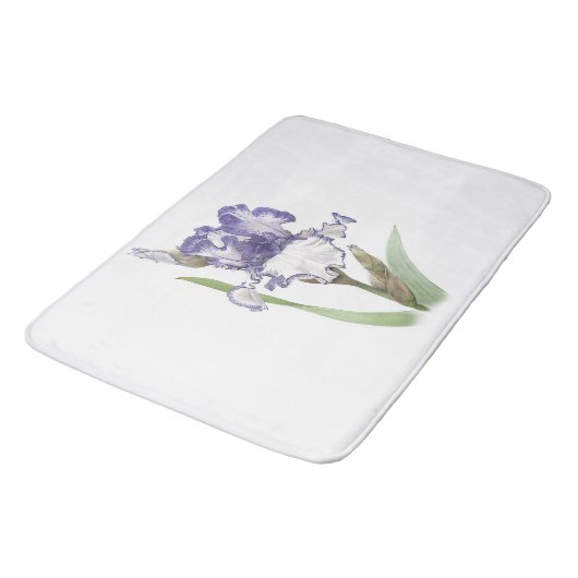 Paars Ruffled Iris Badmat (Gekanteld)