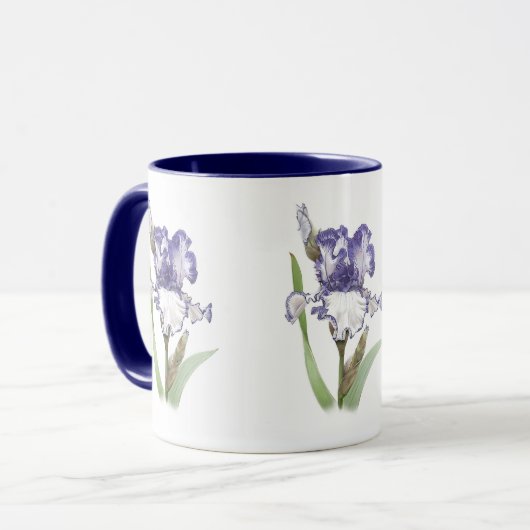 Paars Ruffled Iris Mok (Voorkant links)