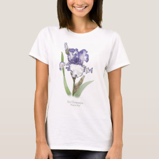 Paars Ruffled Iris T-shirt