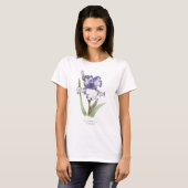 Paars Ruffled Iris T-shirt (Voorkant volledig)