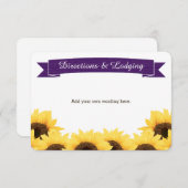 PAARS RUSTIC SUNFLOWER ENCLOSURE INSERT INFORMATIEKAARTJE (Voorkant / Achterkant)