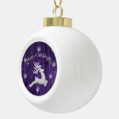 Paars Rustisch Ornament met kerstrenreningeffect (Rechts)
