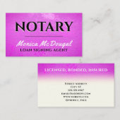 Paars ruw visitekaartje (Voorkant / Achterkant)