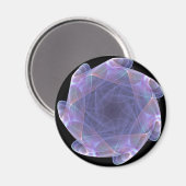 paars scallopaat fractal magneet (Voorkant / Achterkant)