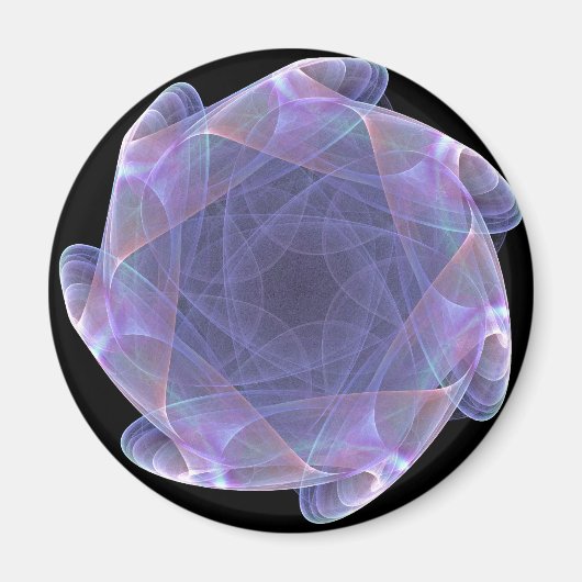 paars scallopaat fractal magneet (Voorkant)