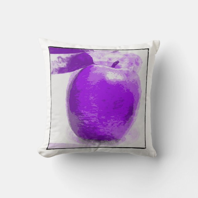 Paars schilderij van Apple #2 - Pillow Kussen (Voorkant)