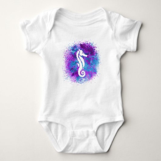 Paars Seahorse Romper (Voorkant)