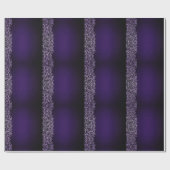 Paars Silver Floral Pattern Cadeaupapier (Vlak)