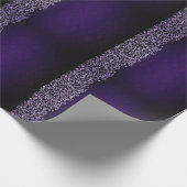 Paars Silver Floral Pattern Cadeaupapier (Hoek)