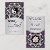 Paars Silver Funky New age Holistic Visitekaartje (Voorkant / Achterkant)