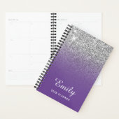 Paars Silver Glitter Ombre Personeelsformatie Planner (Display)