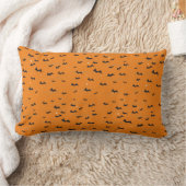 Paars Sinaasappel Bat Halloween Pillow Kussen (Deken)