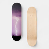Paars Sky Lightning Storm Skateboard (Voorkant)