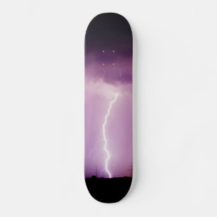 Paars Sky Lightning Storm Skateboard
