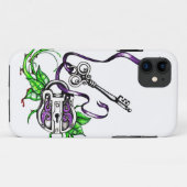 paars slot en sleutelontwerp Case-Mate iPhone case (Achterkant (horizontaal))