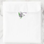  paars slot en sleutelontwerp ster sticker (Tas)