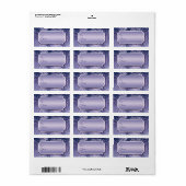 Paars Snowflake Gift Label (Full Sheet)