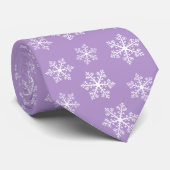 Paars Snowflake Stropdas (Opgerold)