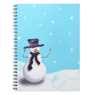 Paars Snowman Notitieboek