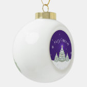 Paars Snowy kerstboom omwoeld Ornament (Links)