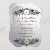 - Paars Sparkle Wedding Kaart (Voorkant / Achterkant)