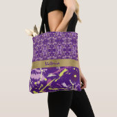 Paars Splash Monogram Draagtas (Dichtbij)