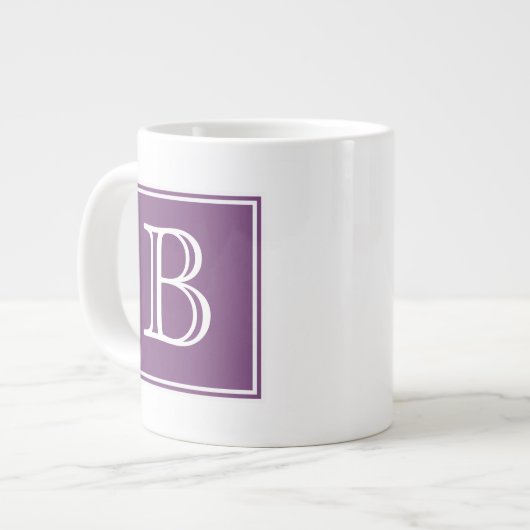 Paars Square Monogram Specialty Mok (Voorkant links)