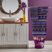 Paars stammodel bad handdoek