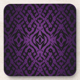 Paars stamvormpatroon drankjes onderzetter