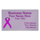 Paars standaardlint magnetisch visitekaartje (Voorkant)