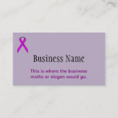 Paars standaardlint visitekaartje (Achterkant)