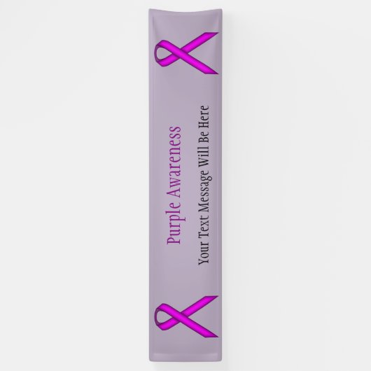 Paars standaardlintje door Kenneth Yoncich Spandoek (Verticaal)