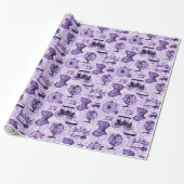 Paars steampunk Pattern-pakpapier Cadeaupapier (Uitgerold)