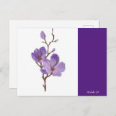 Paars Stem Briefkaart (Voorkant / Achterkant)