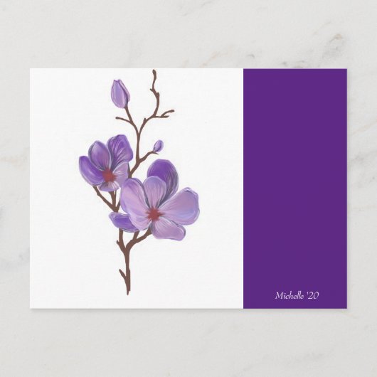 Paars Stem Briefkaart (Voorkant)