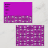 paars sterbloem visitekaartje (Voorkant / Achterkant)