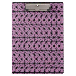 paars sterpatroon met zwarte lijn klembord