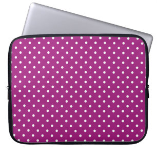 Paars Stippenpatroon Laptop Sleeve
