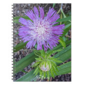 Paars Stoke's Aster Floral Notitieboek (Voorkant)