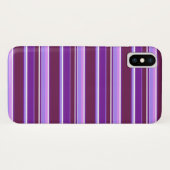 Paars strepen Case-Mate iPhone case (Achterkant (horizontaal))