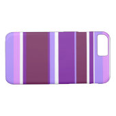 Paars strepen Case-Mate iPhone case (Achterkant (Horizontaal))