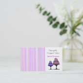 Paars Stripes Designer Cake Visitekaartje (Staand voorkant)
